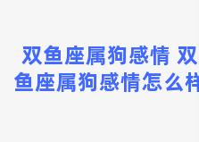 双鱼座属狗感情 双鱼座属狗感情怎么样